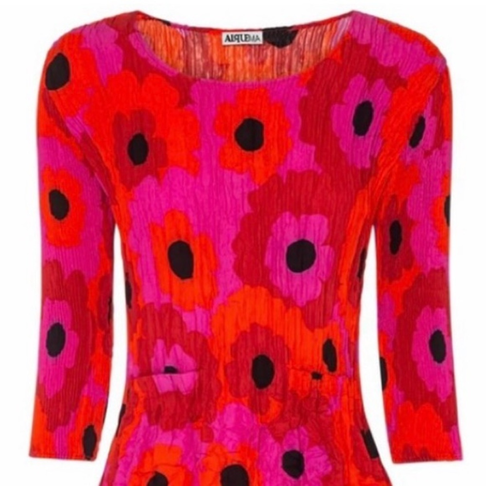 Australian Dress Brand, Alquema, Hot Pink, Vibrant Orange, & Black Smash Dress - Picture 6 of 16